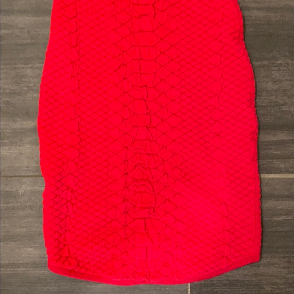 GUESS Red Snakeskin Bodycon Mini Dress S - Picture 6 of 6